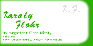 karoly flohr business card