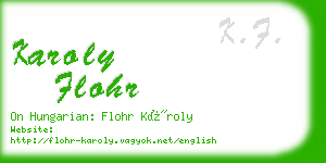 karoly flohr business card